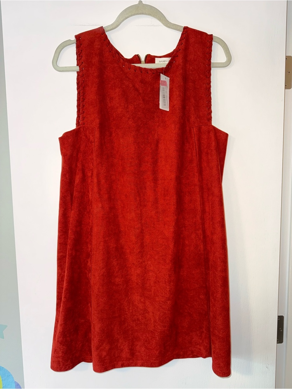NWT Sugar Lips suede shift dress
